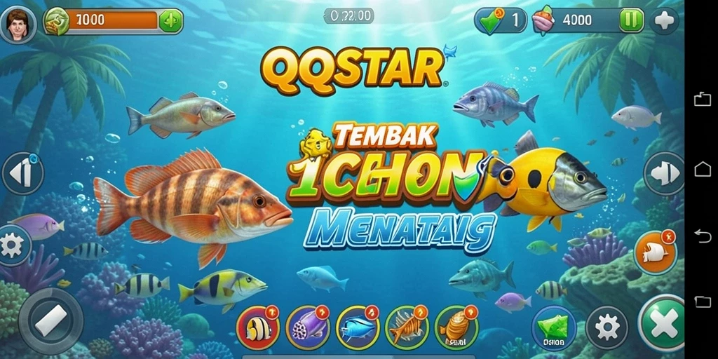 Tangkapan layar gameplay seru Tembak Ikan di QQSTAR.
